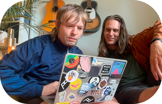 Björn and Pontus working together