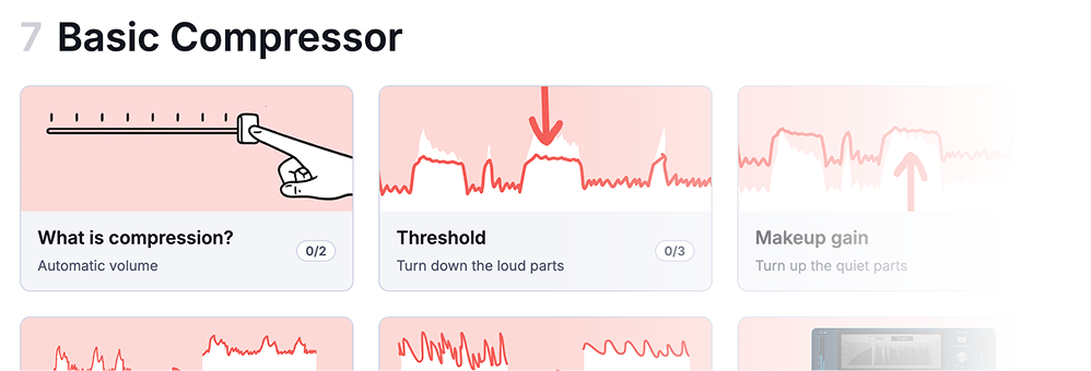 Course exercise focused on a single EQ knob
